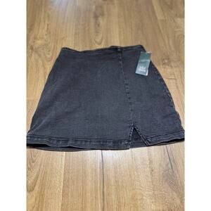 Wild Fable Target Black Wash denim Micro Mini Skirt Size 2 NWT Super Stretchy